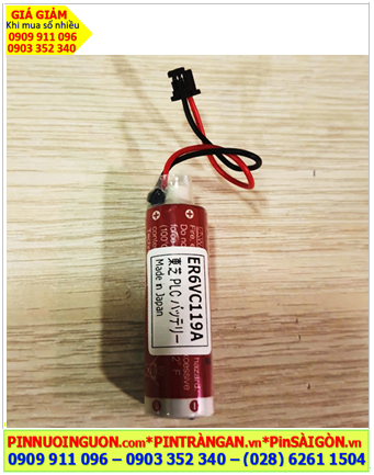 Pin ER6VC119A (Zắc DF1.35), Pin nuôi nguồn PLC ER6VC119A lithium 3.6v AA 1800mAh chính hãng, Xuất xứ NHẬT